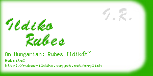 ildiko rubes business card